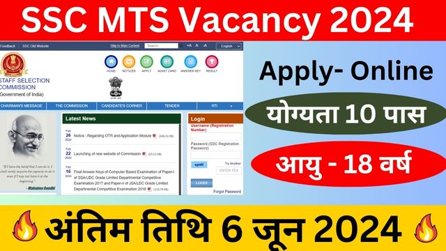 SSC MTS Vacancy 2024