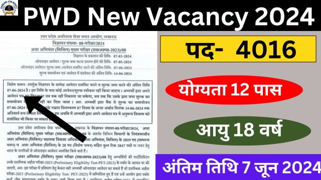 PWD Recruitment 2024